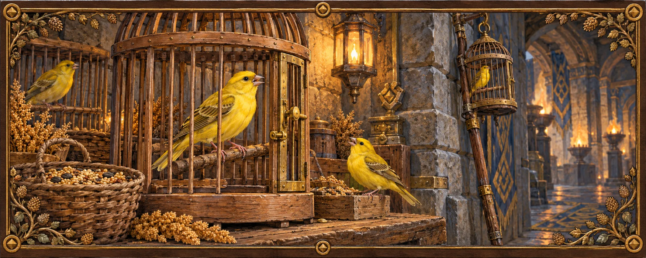 Air-Finches, a bestiary plate