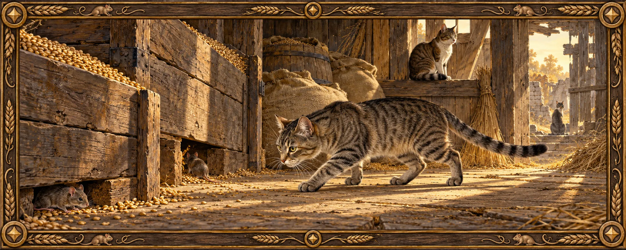Cats, a bestiary plate