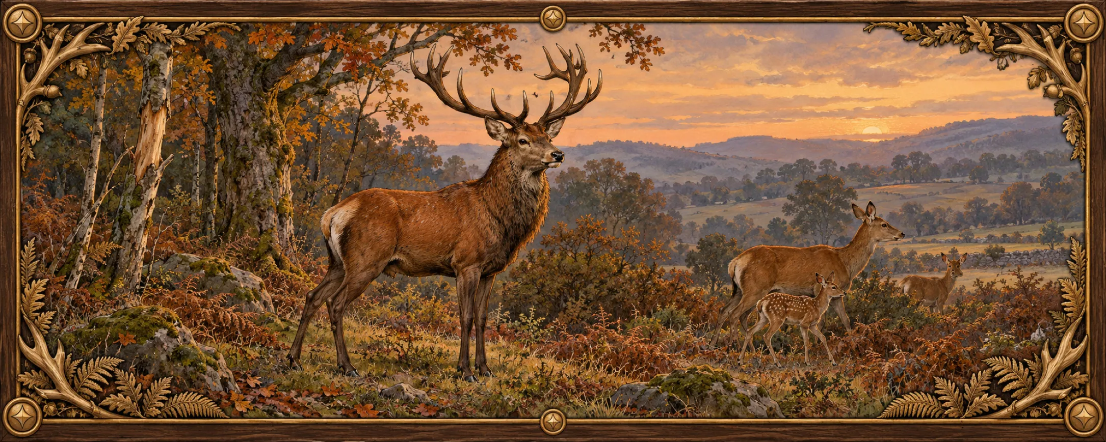 Deer, a bestiary plate