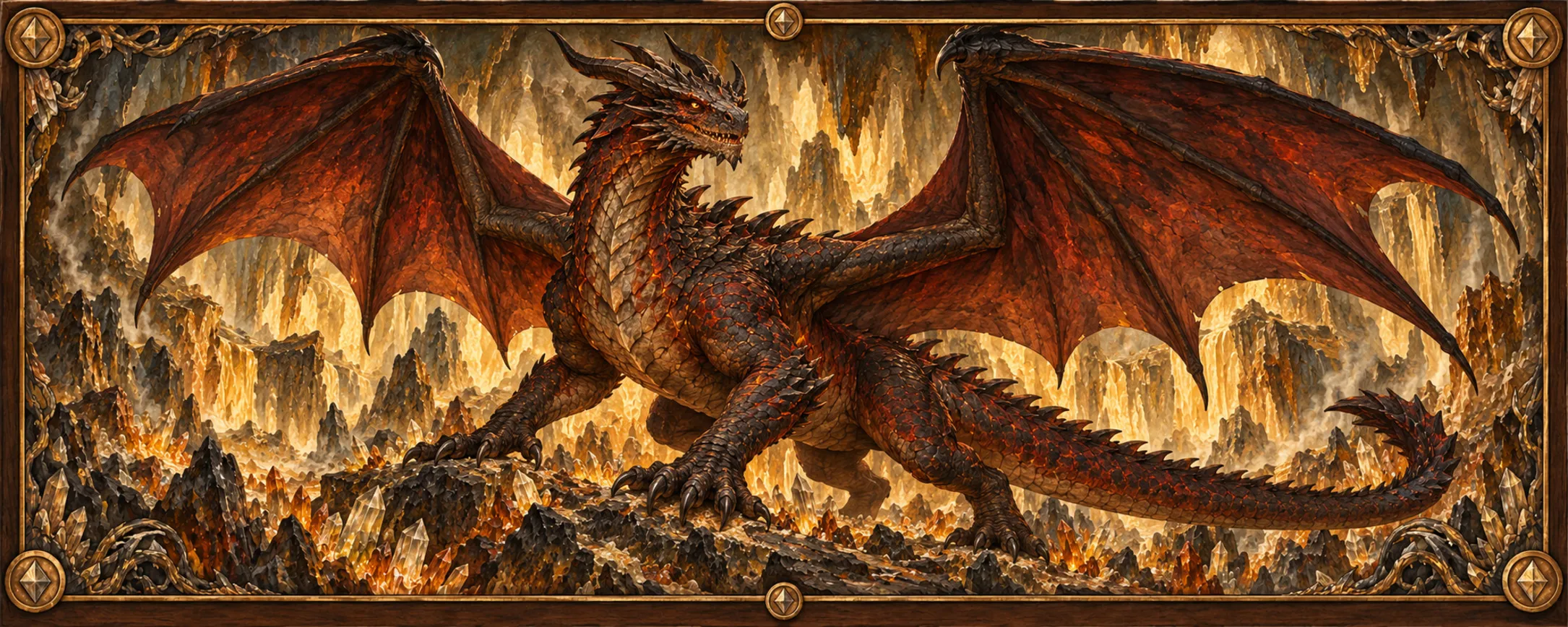 Dragons, a bestiary plate