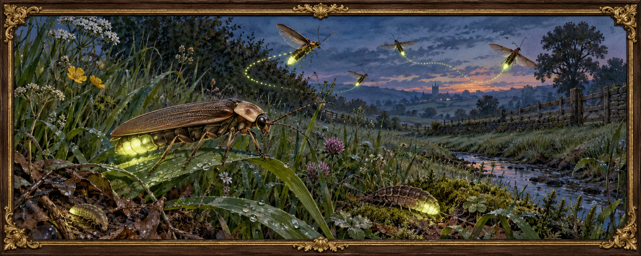 Glow-Flies, a bestiary plate