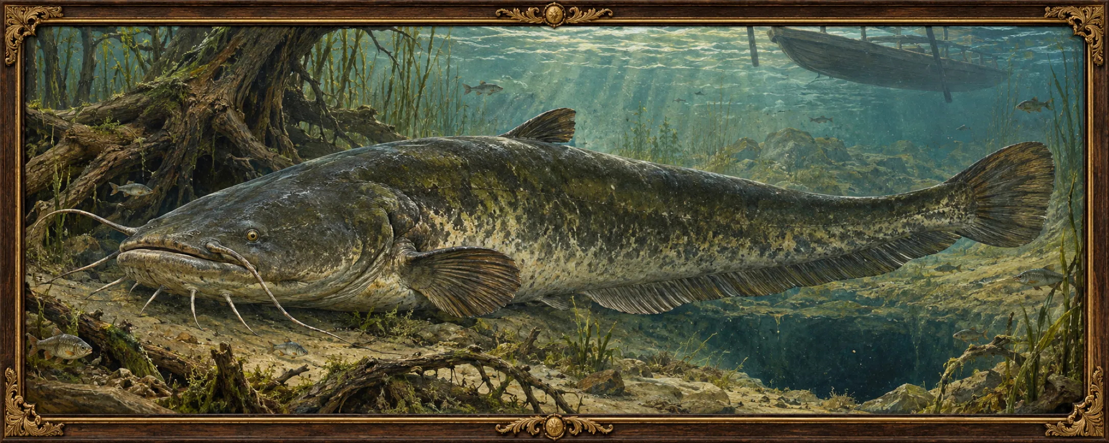 Great Catfish, a bestiary plate
