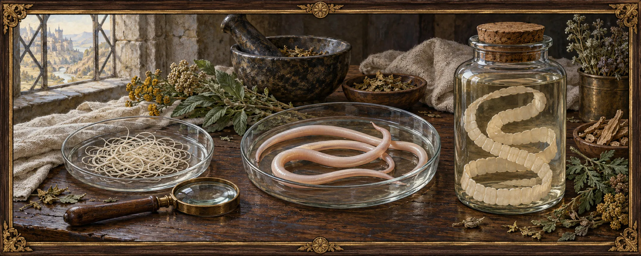 Gut Worms, a bestiary plate