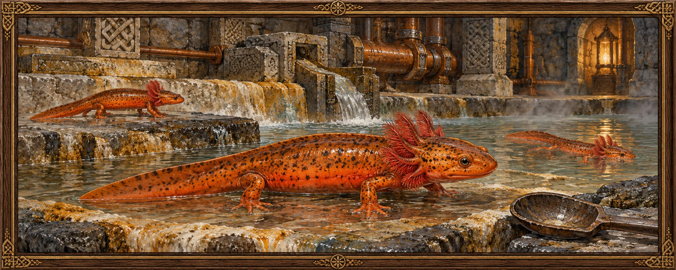 Kiln Newts, a bestiary plate