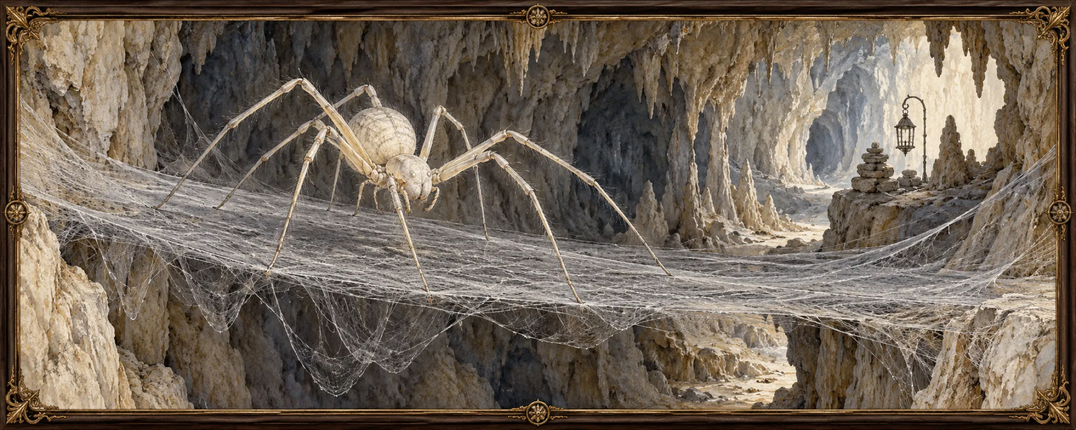 Lampless Spiders, a bestiary plate