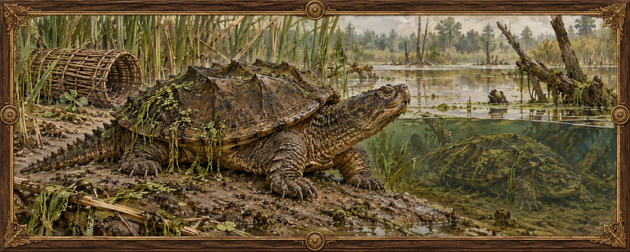 Mud Turtles, a bestiary plate