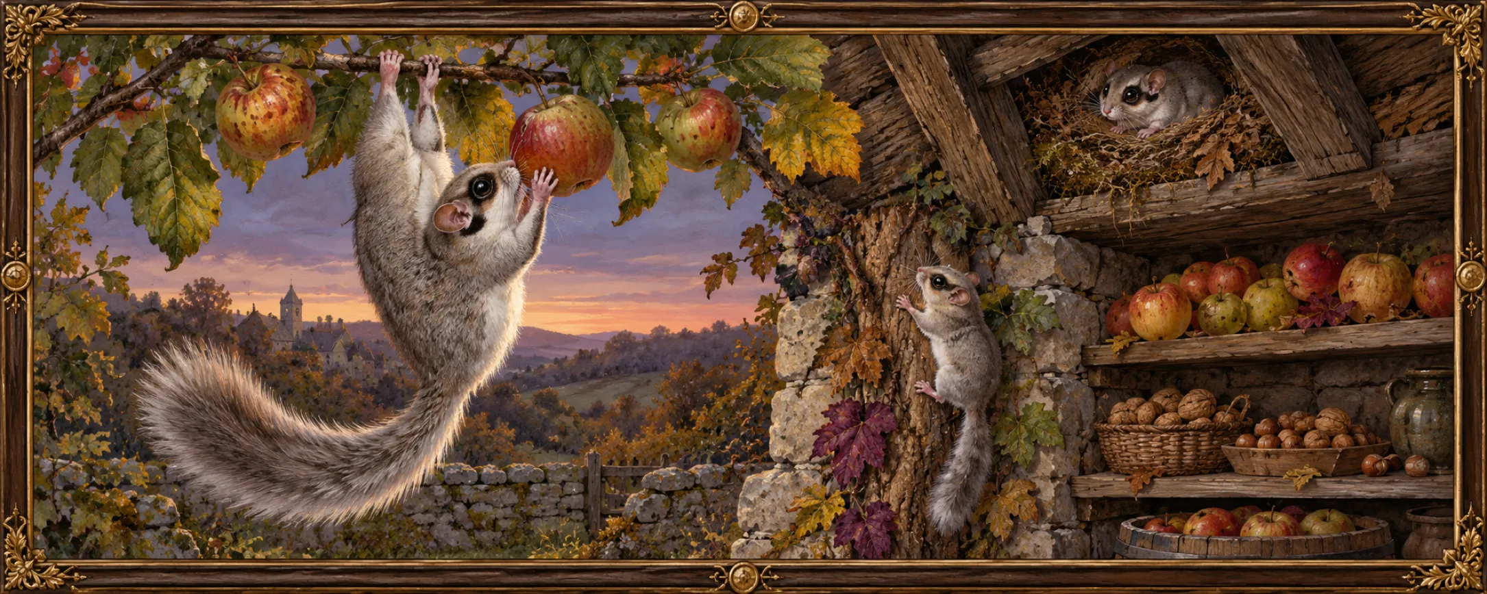 Orchard Dormice, a bestiary plate