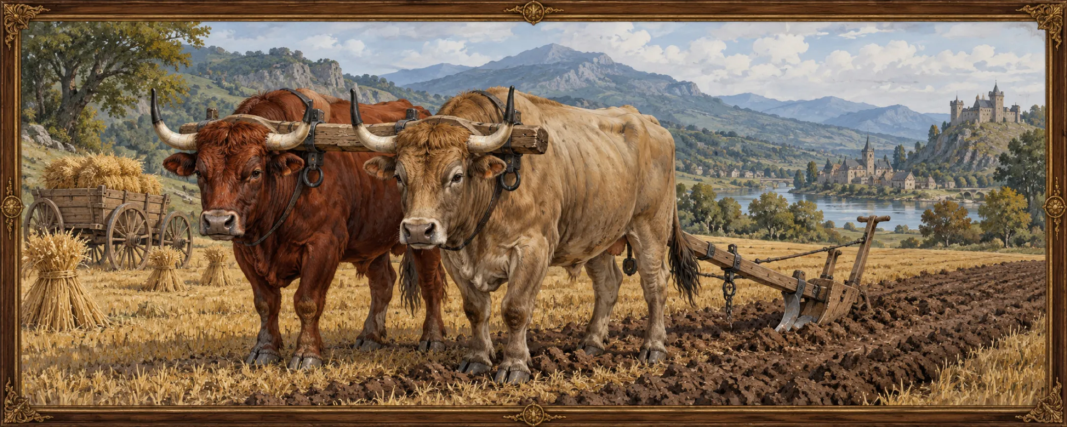 Oxen, a bestiary plate