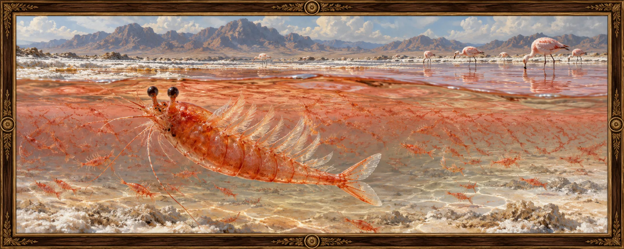 Pan Shrimp, a bestiary plate