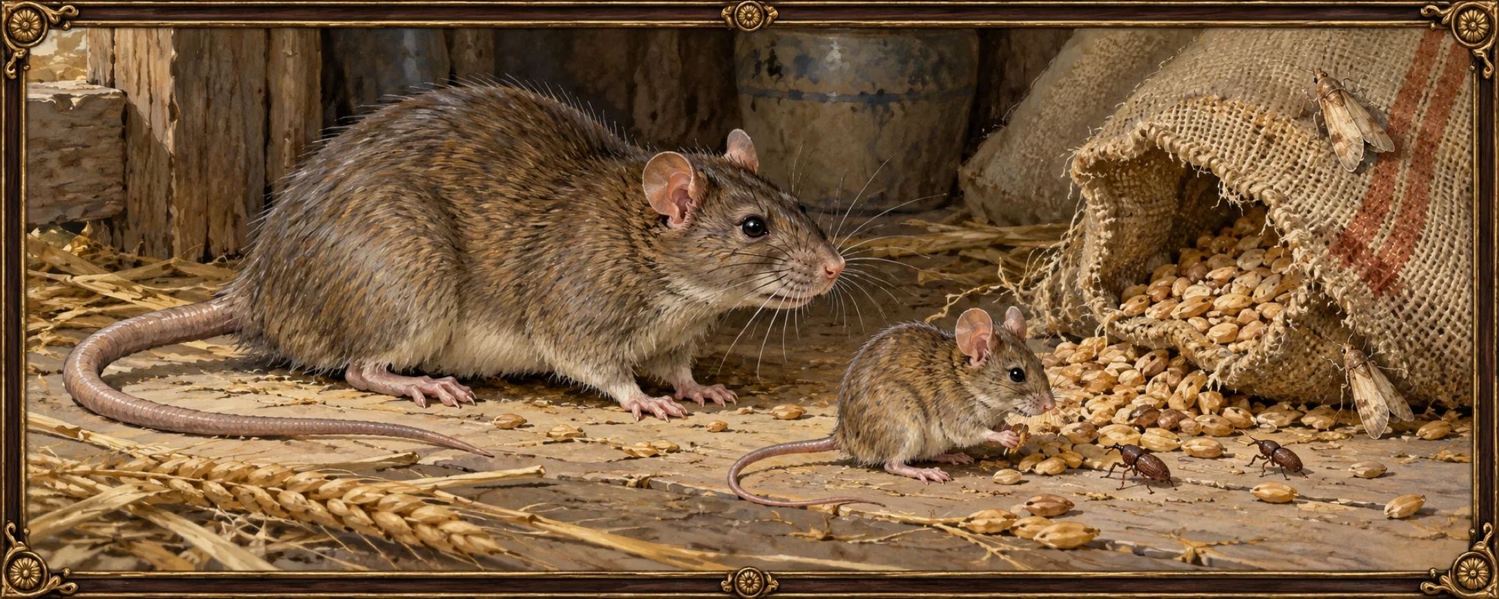 Rats and Vermin, a bestiary plate