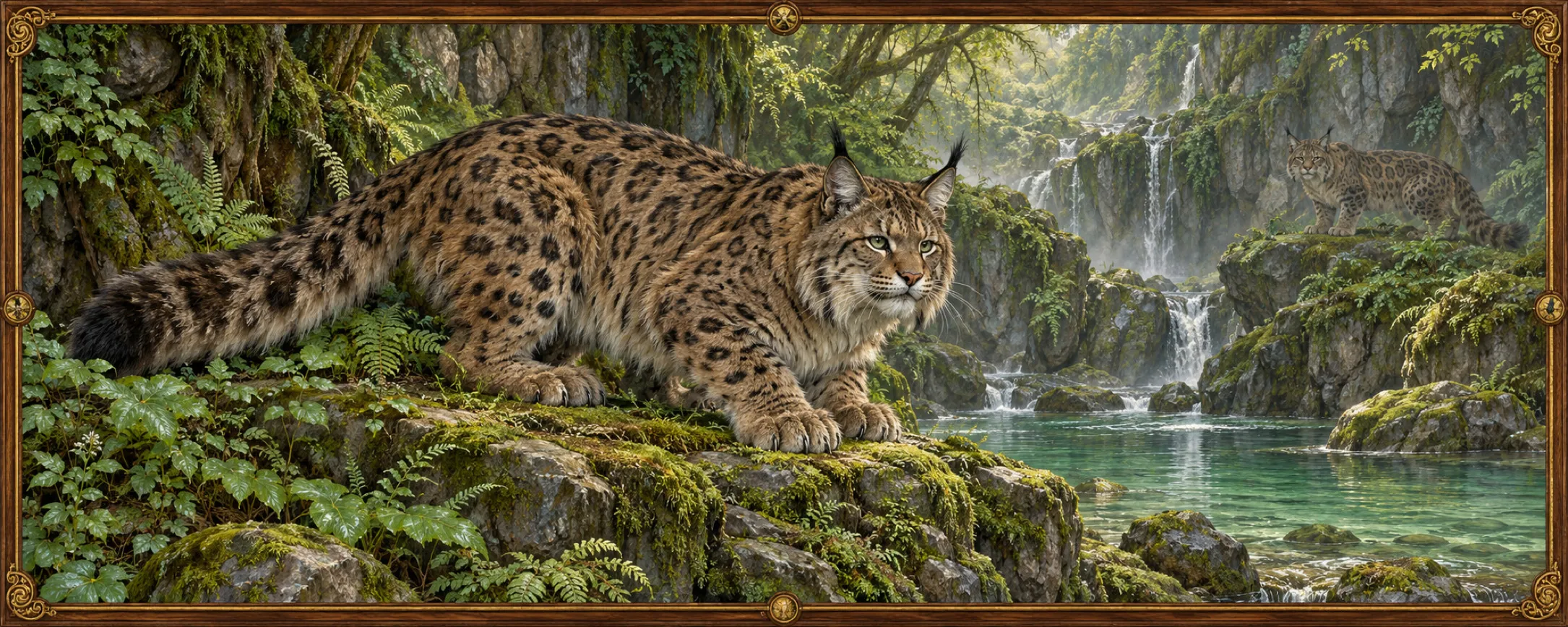 Ravine Cats, a bestiary plate