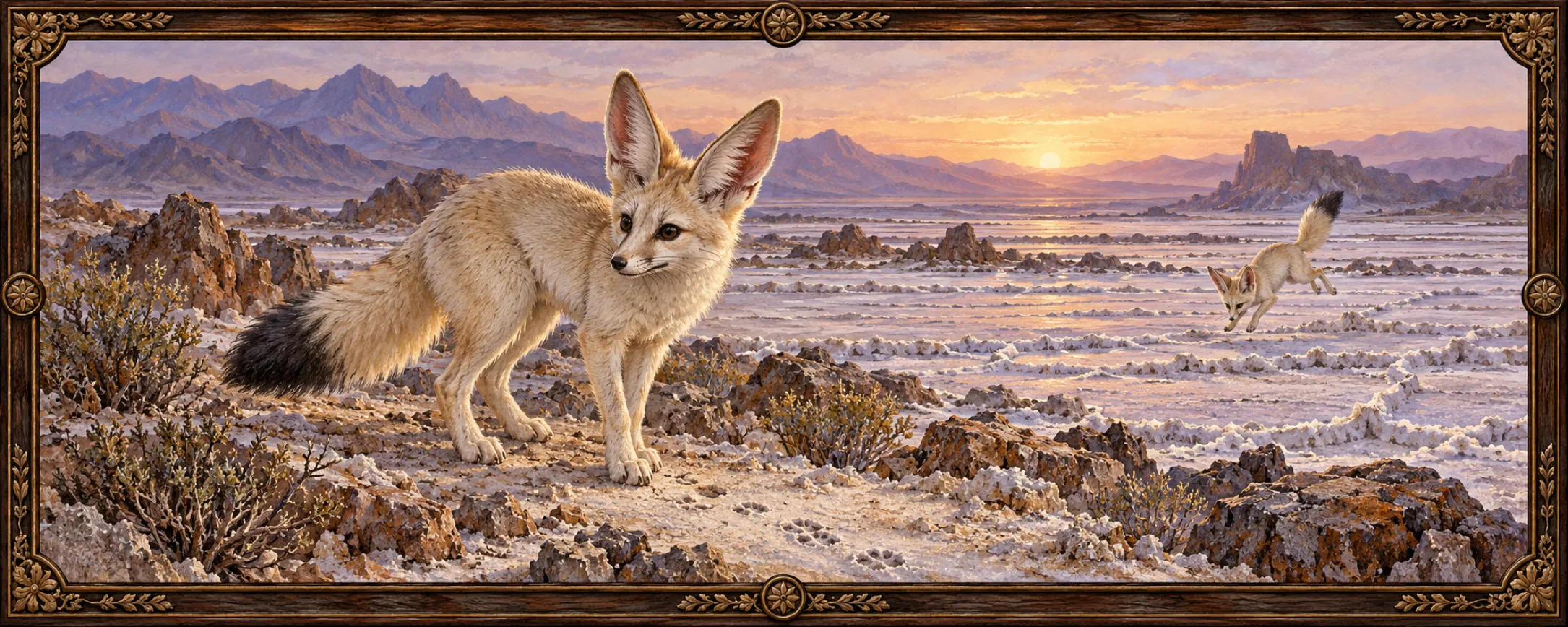 Salt Foxes, a bestiary plate