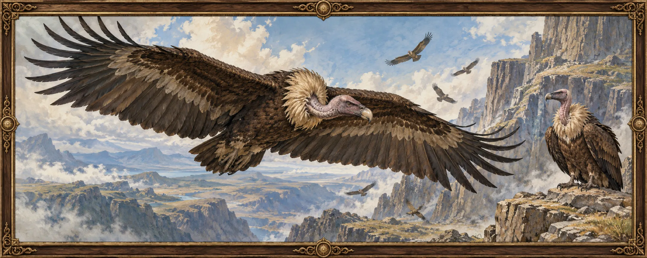 Scar Vultures, a bestiary plate