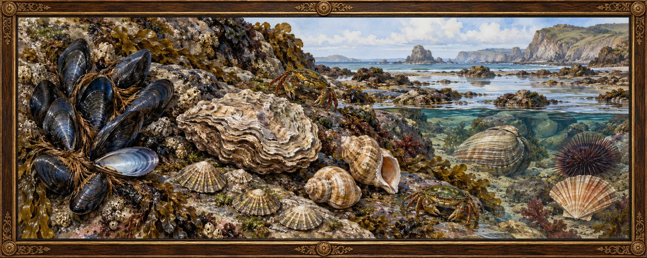 Shellfish, a bestiary plate