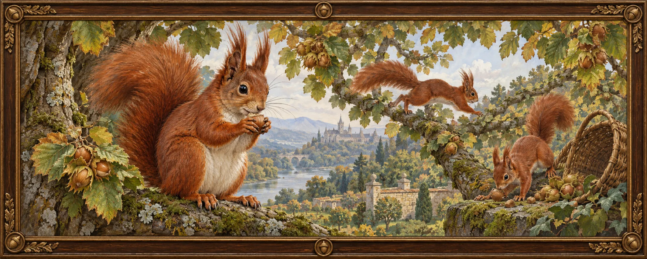 Squirrels, a bestiary plate