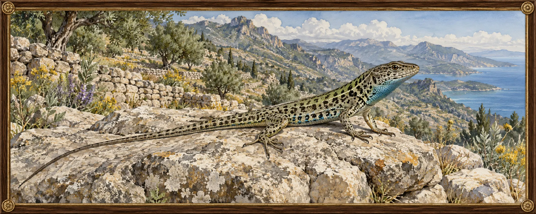 Wall Lizards, a bestiary plate
