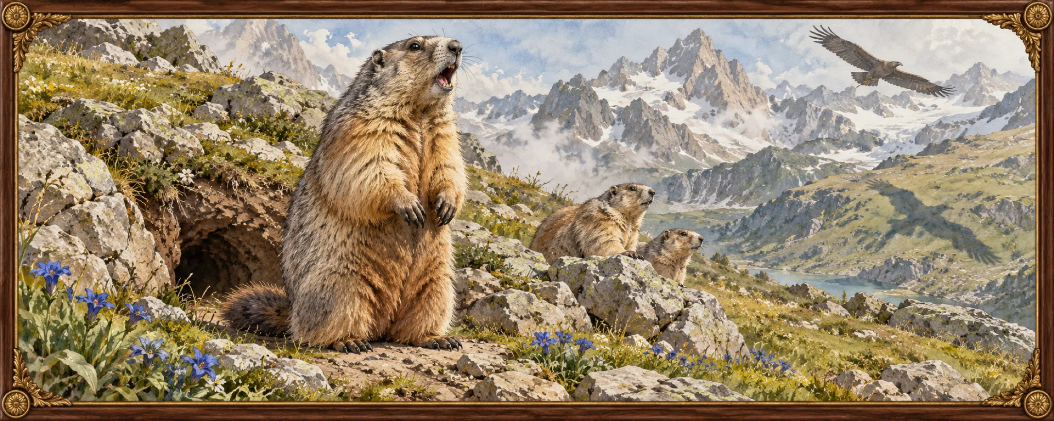 Whistlers, a bestiary plate
