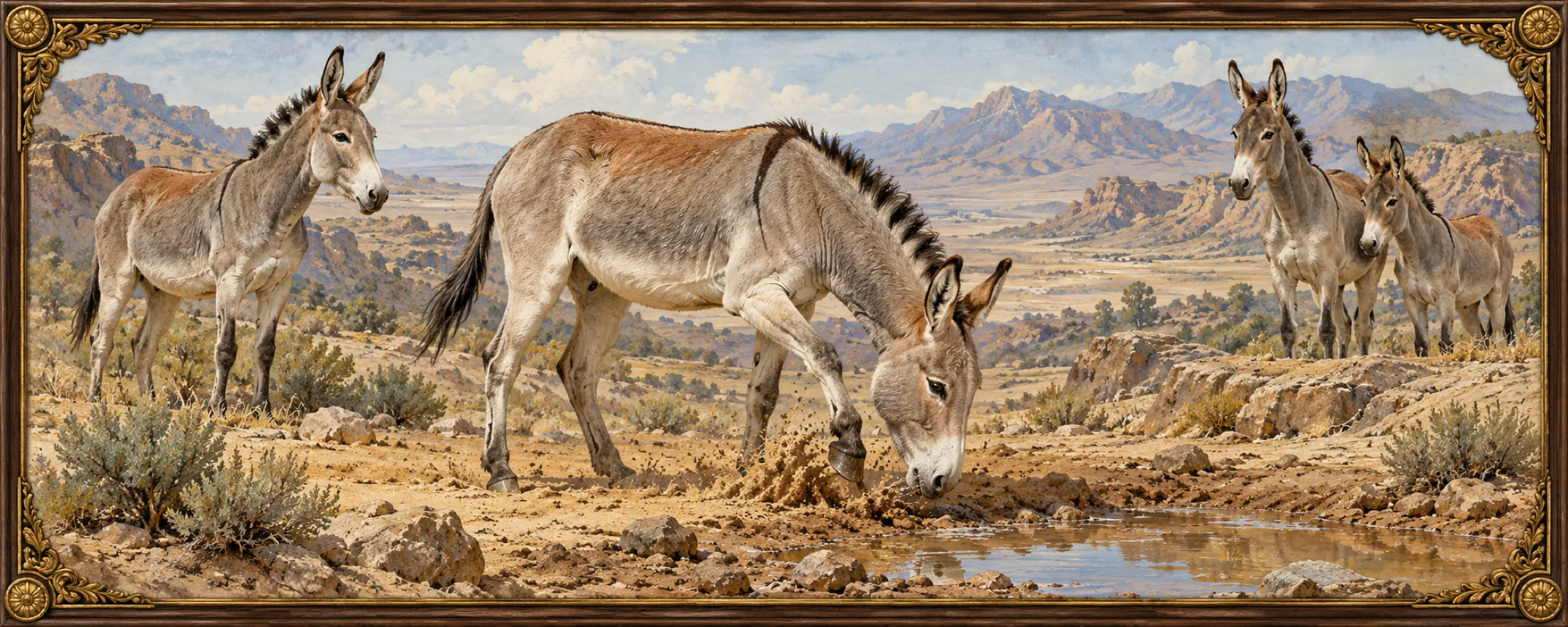 Wild Asses, a bestiary plate