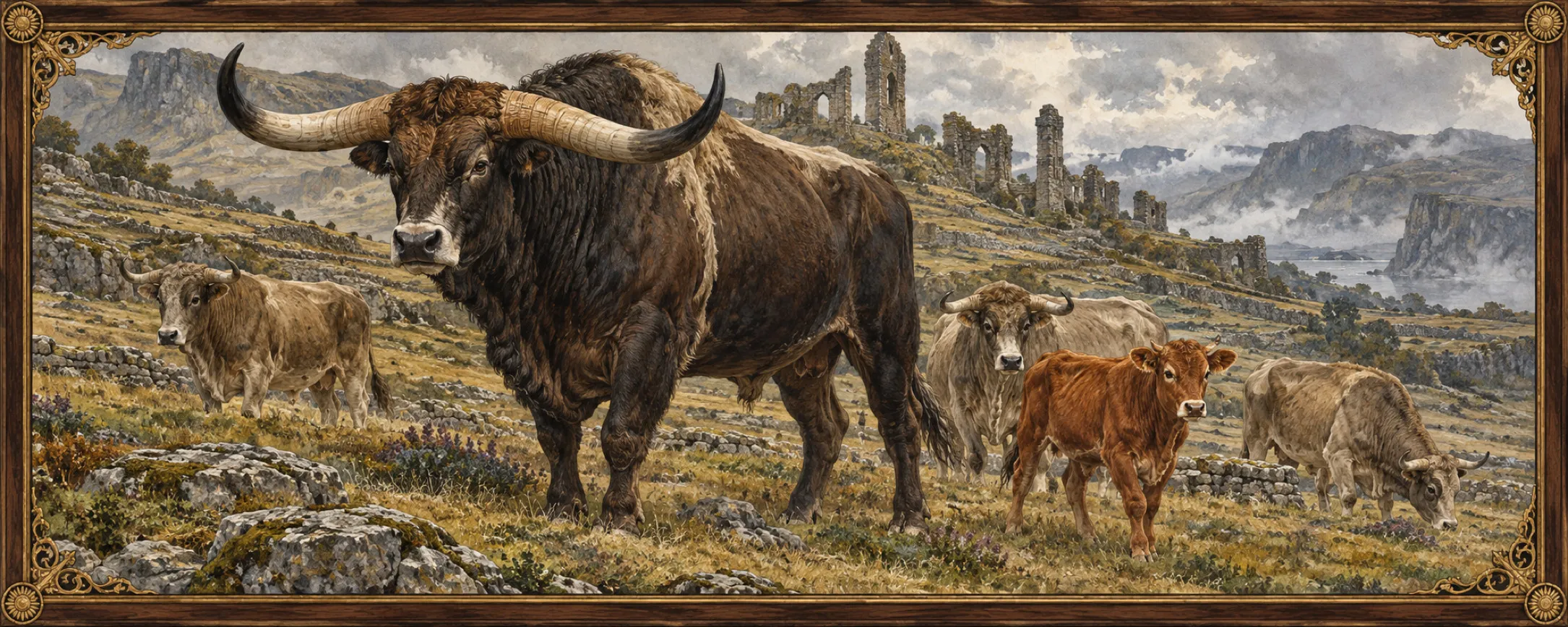 Wild Kine, a bestiary plate