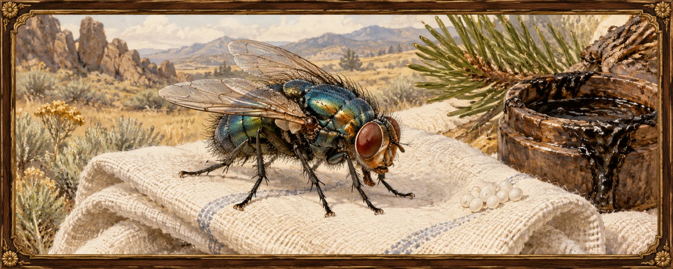 Wound Flies, a bestiary plate