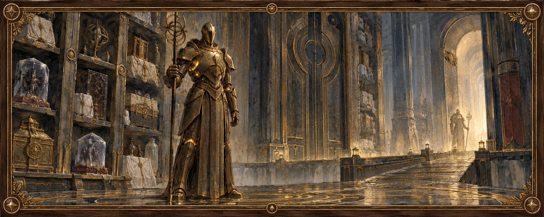 Bronze Sentries, a bestiary plate