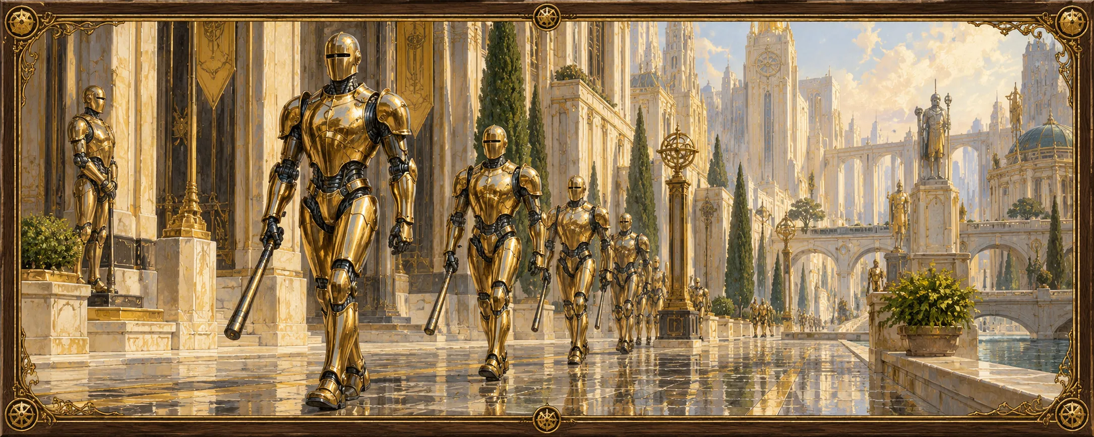 Clockwork Guards, a bestiary plate