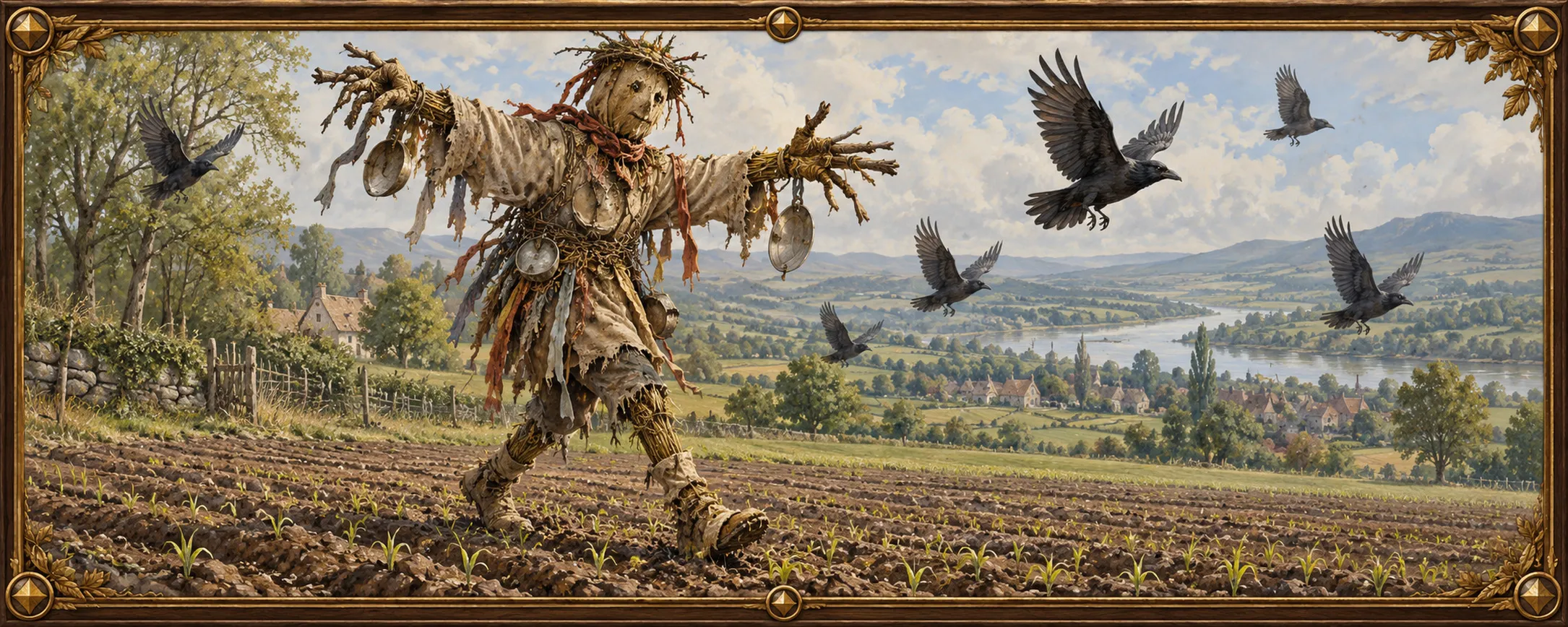 Crow-Scarers, a bestiary plate