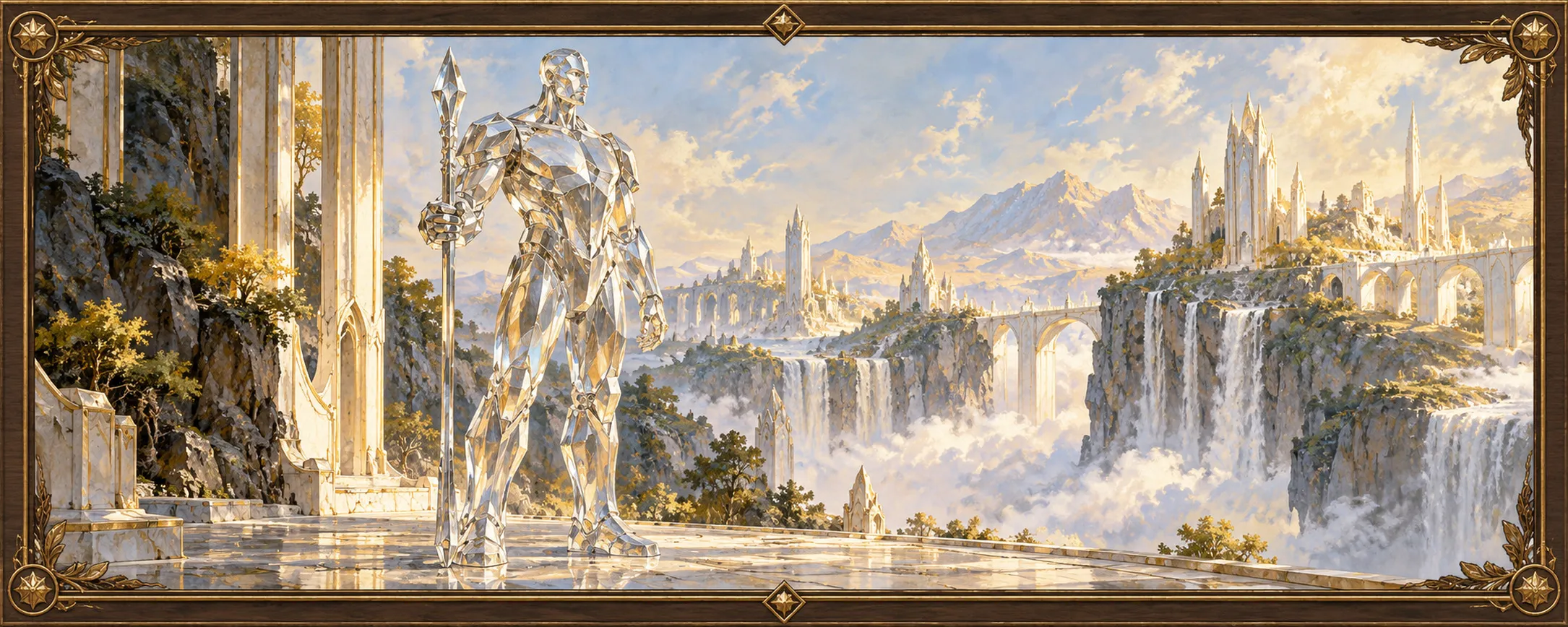 Crystal-Golems, a bestiary plate
