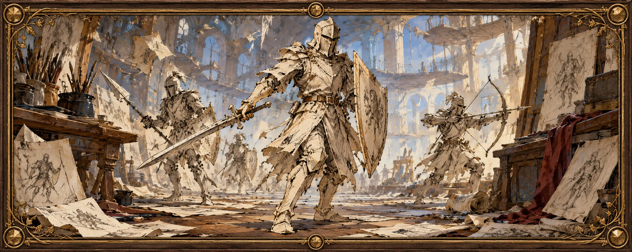 Sketch-Soldiers, a bestiary plate