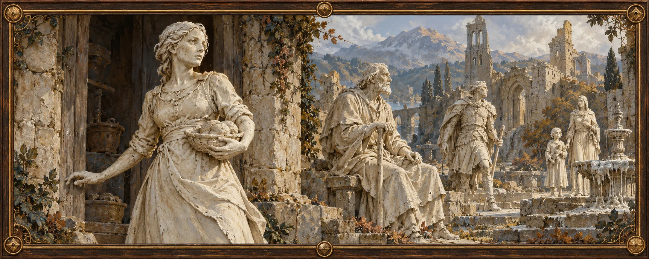 Bone Statues, a bestiary plate