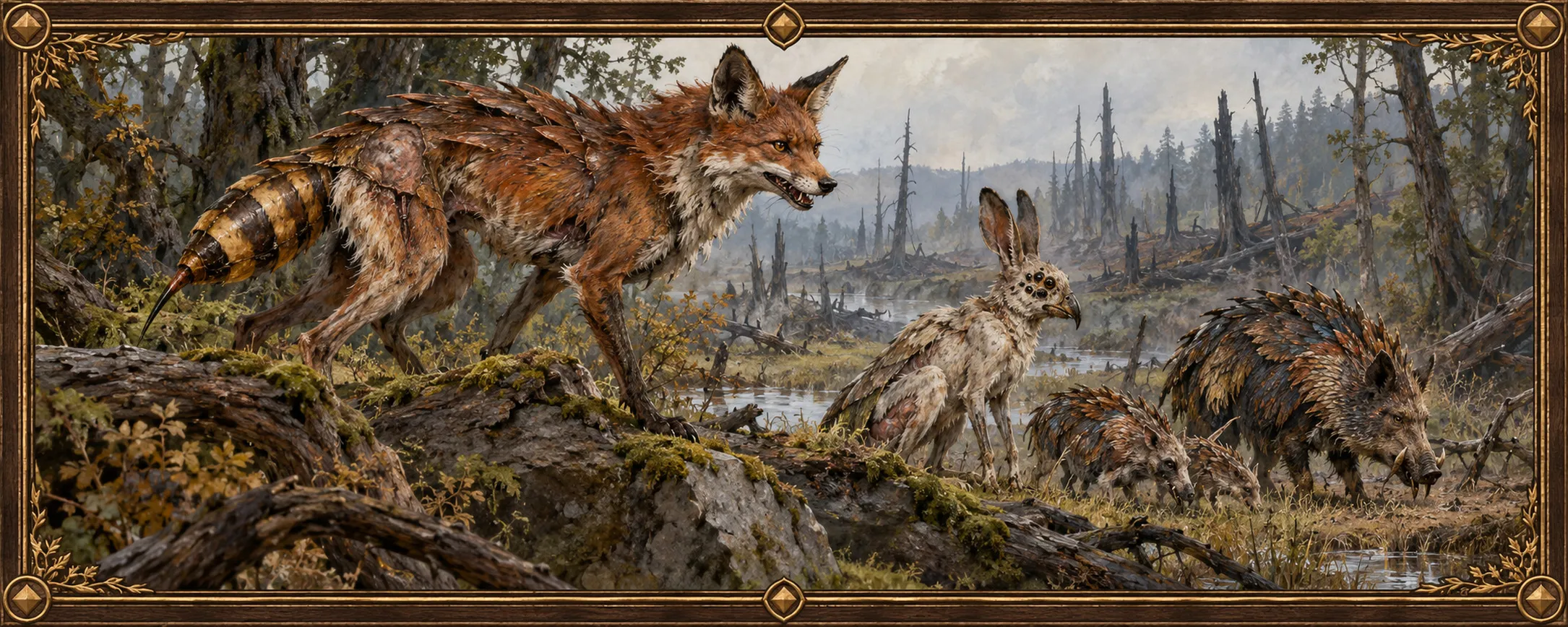 Kindless Broods, a bestiary plate