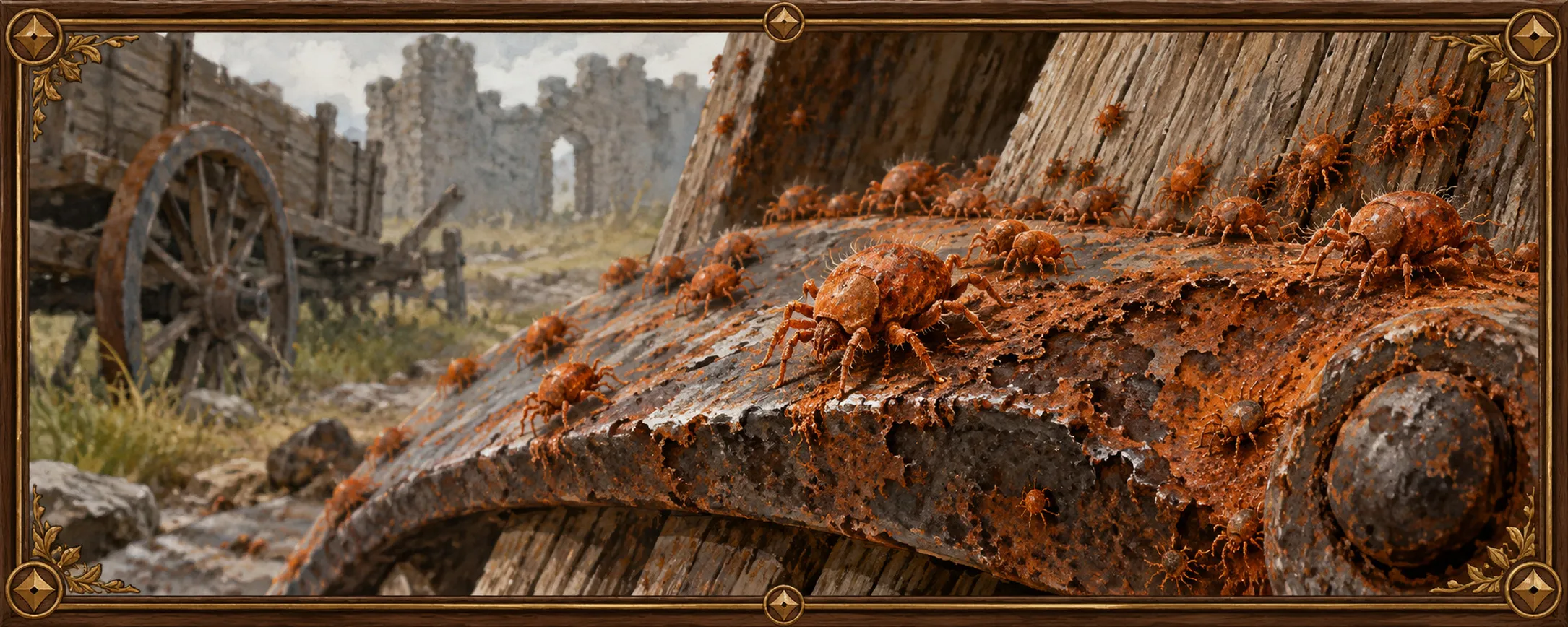 Rust Mites, a bestiary plate