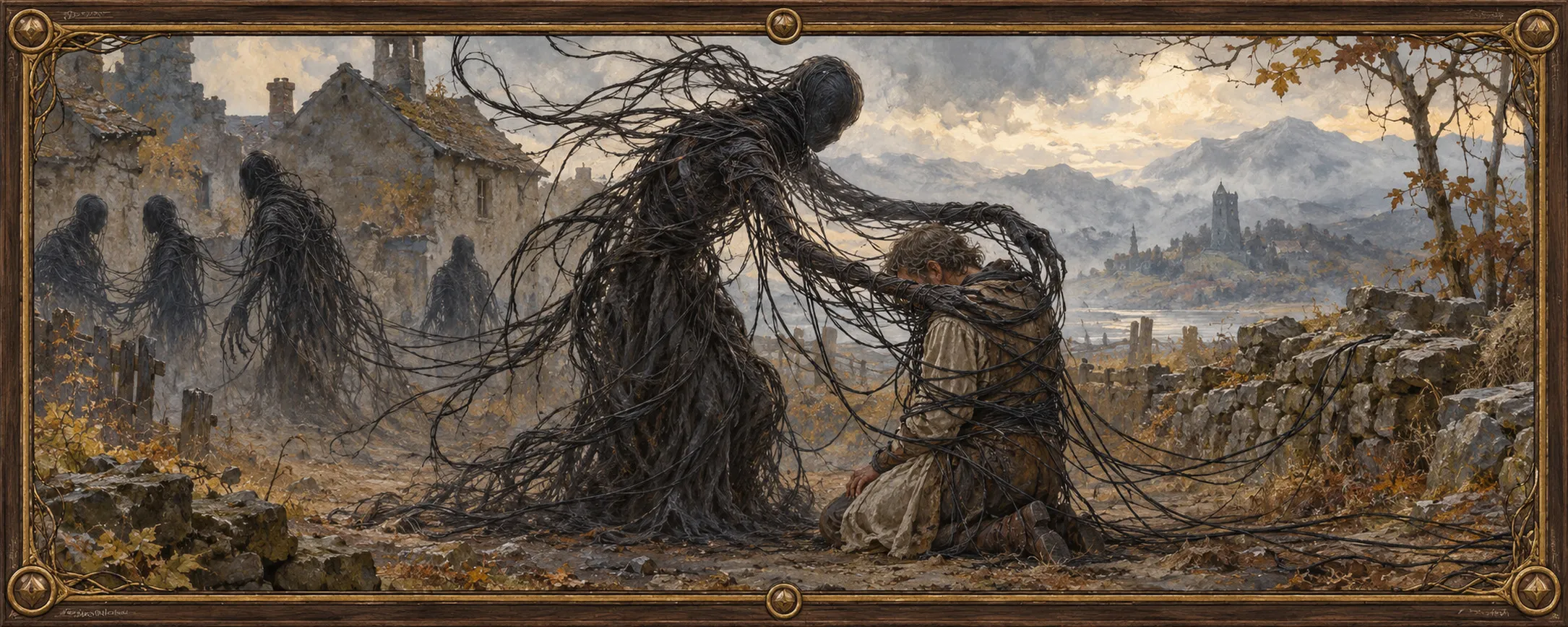 Stitch-Wraiths, a bestiary plate