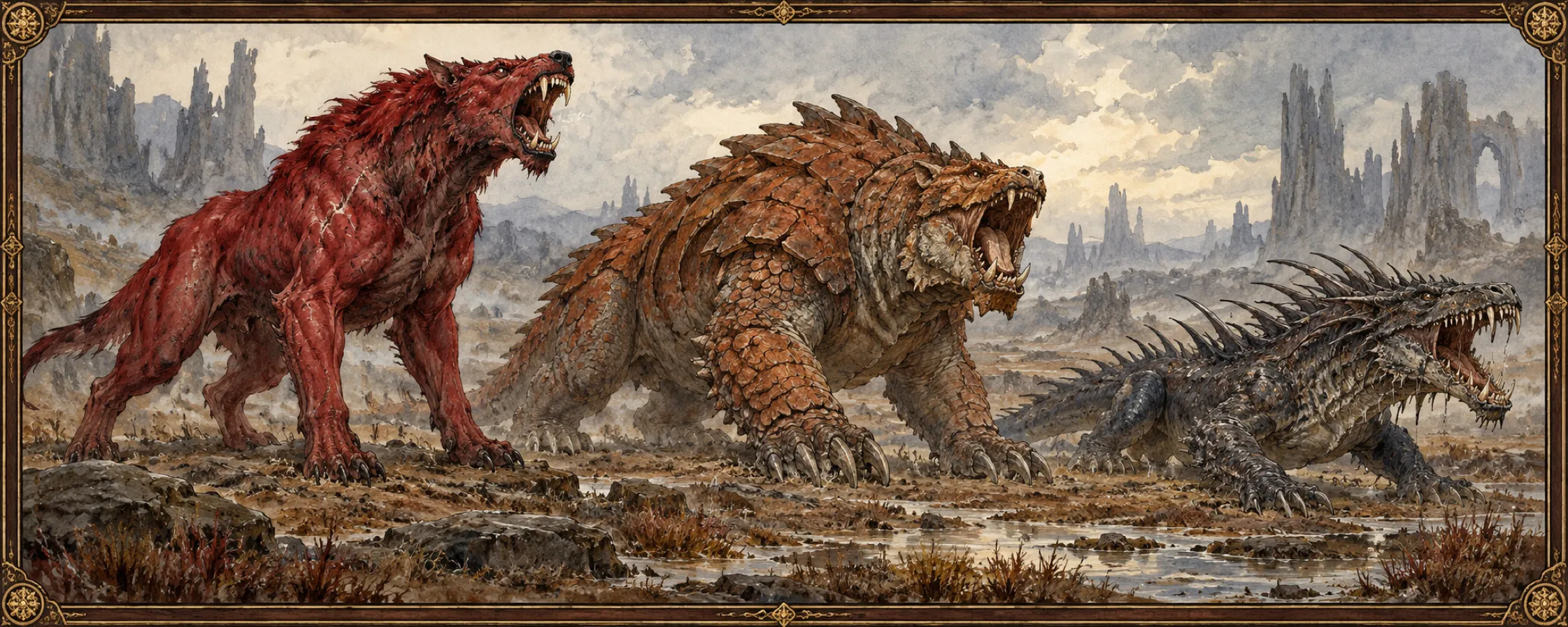 Apex Predators (the Scourge), a bestiary plate
