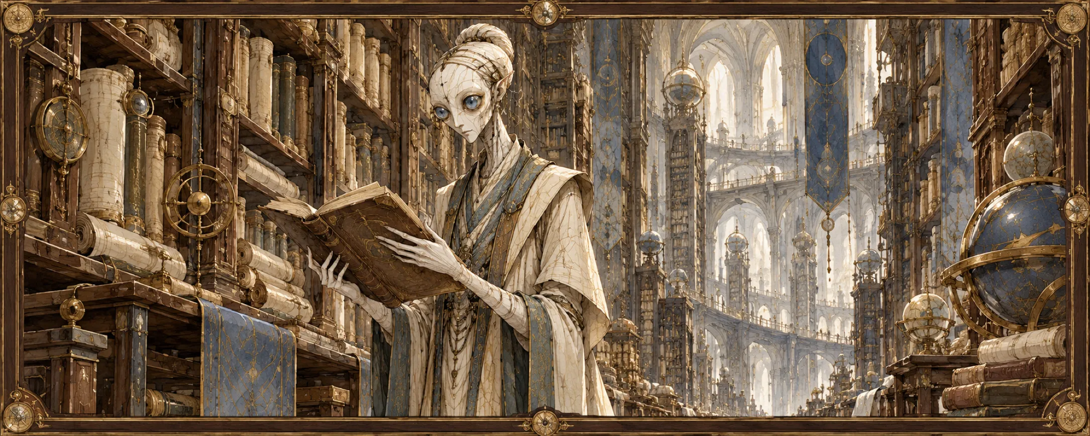 Archivists (the Eternal Record), a bestiary plate