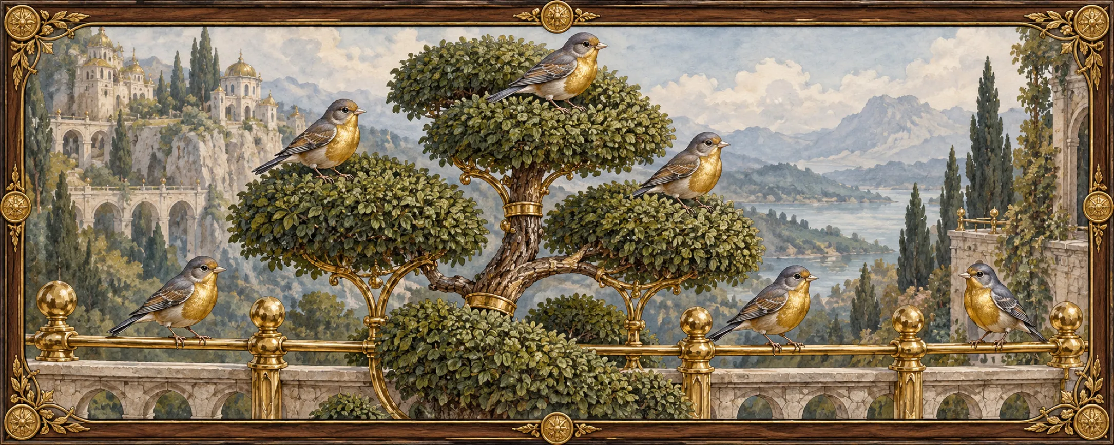 Cage-Larks, a bestiary plate