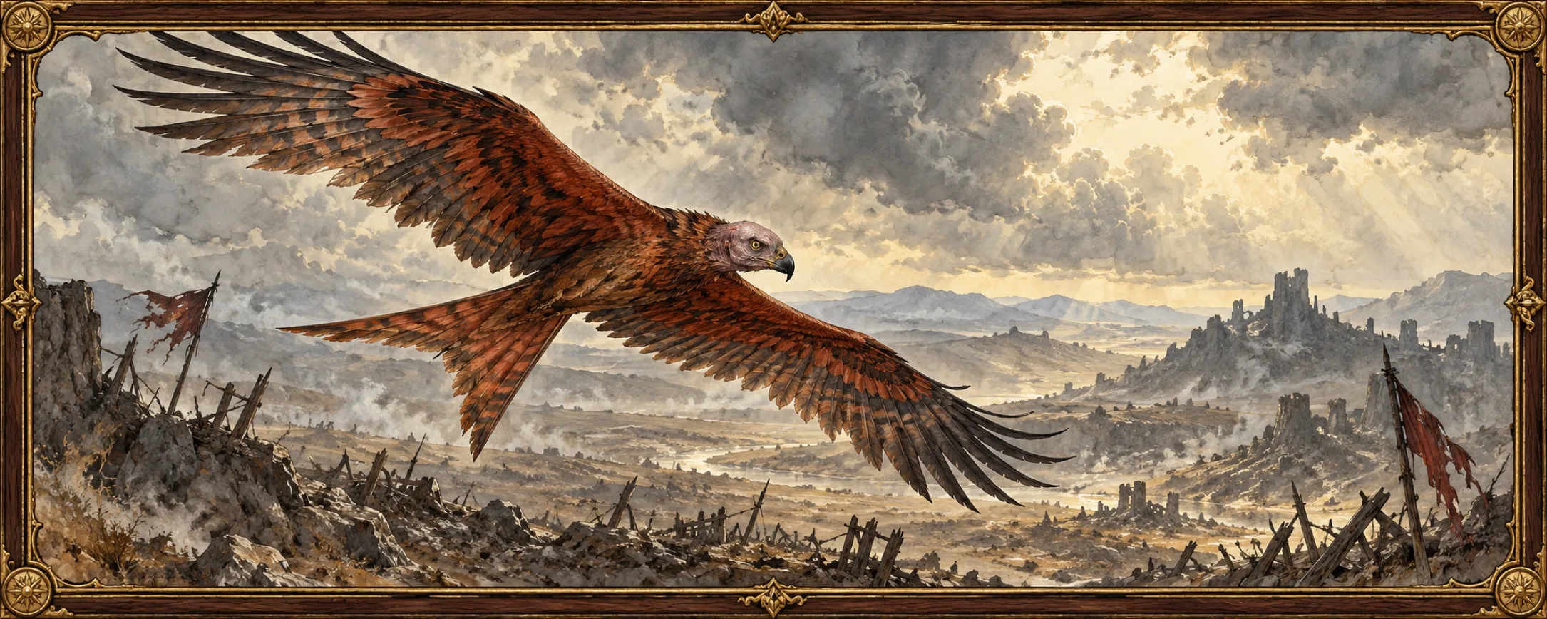 Carrion-Kites, a bestiary plate