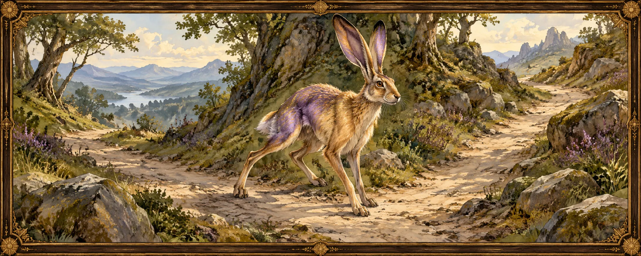 Chance Hares, a bestiary plate