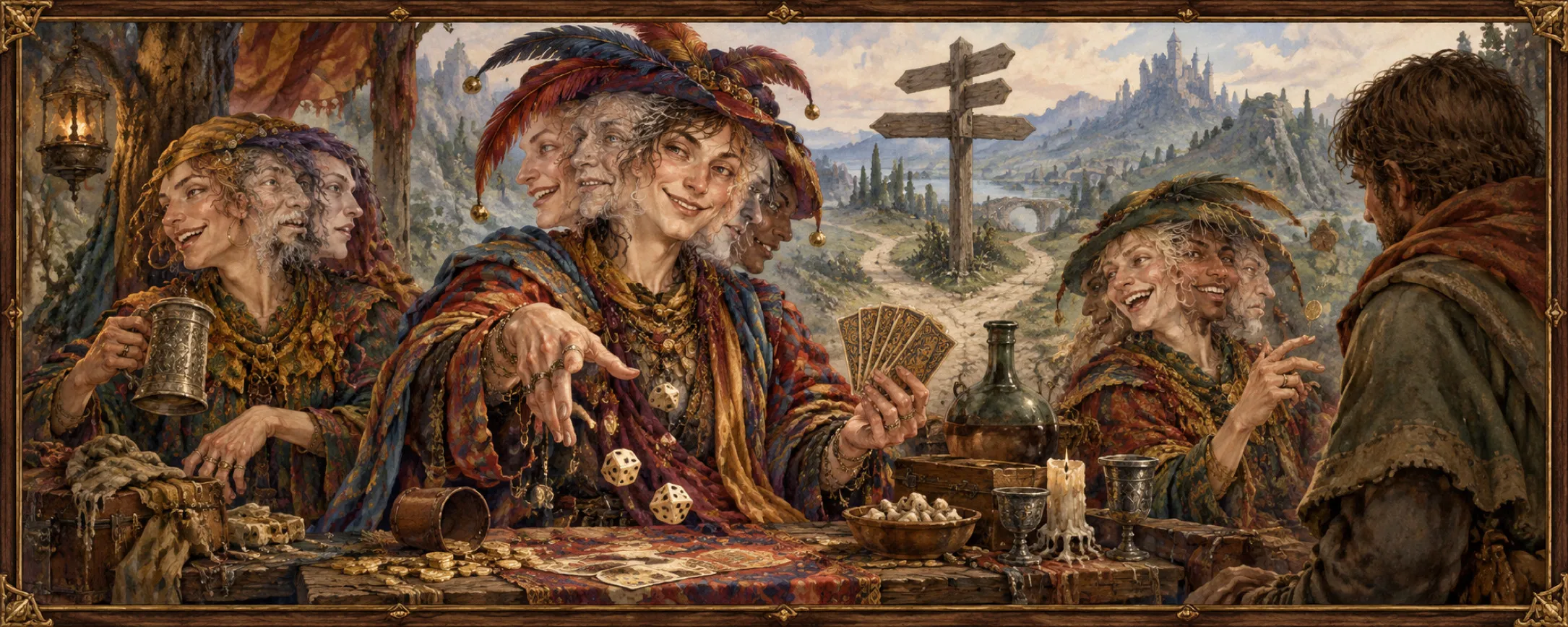 Gamblers, a bestiary plate