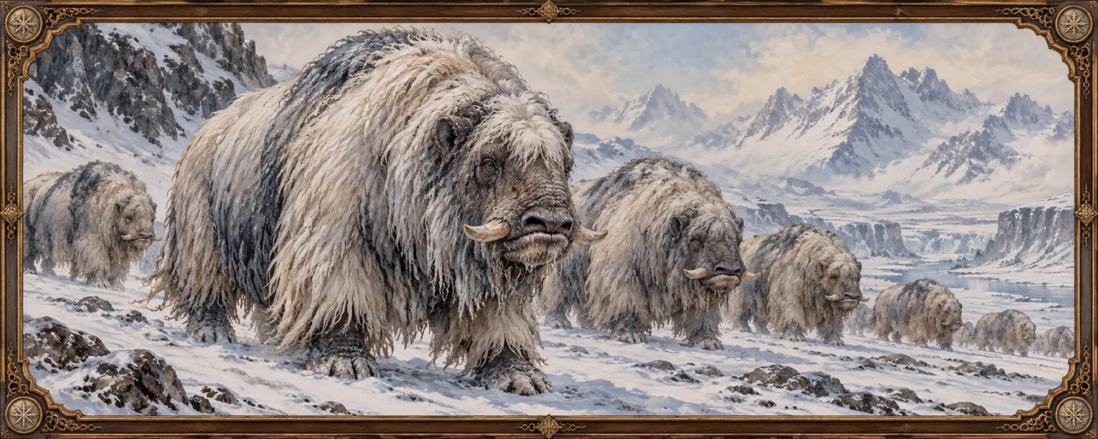 Ice-Beasts, a bestiary plate