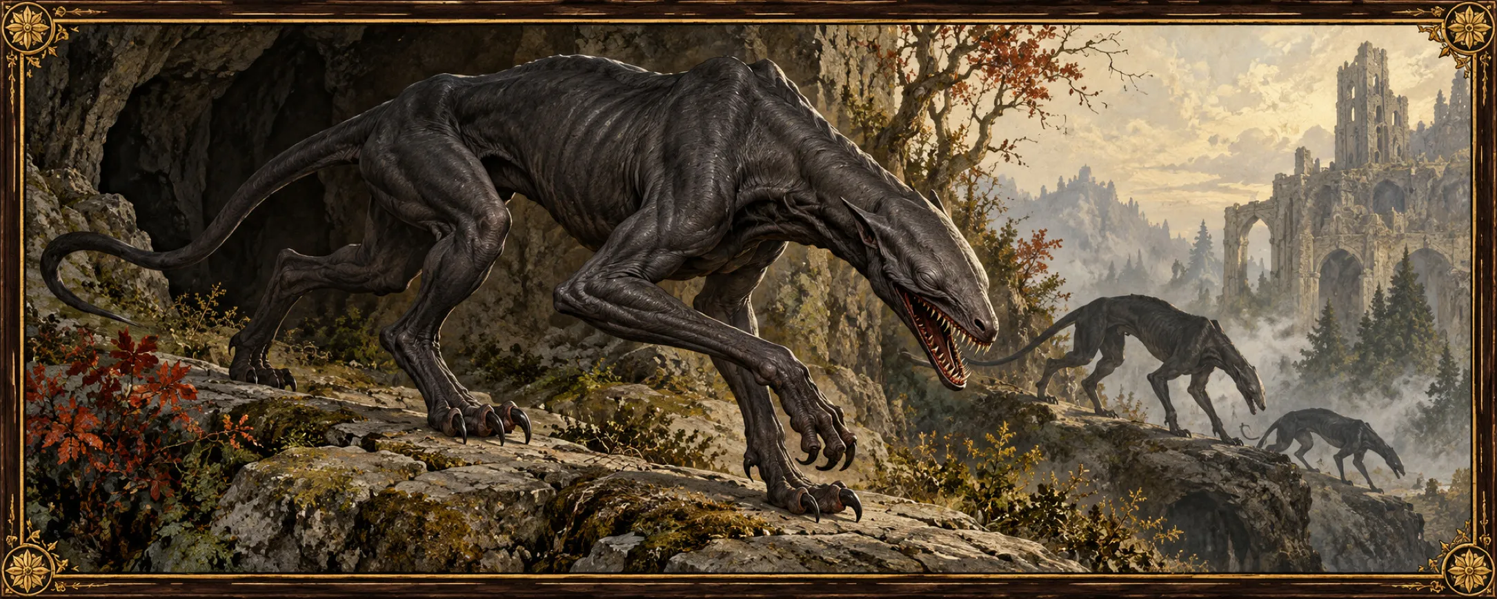 Murk-Fangs, a bestiary plate