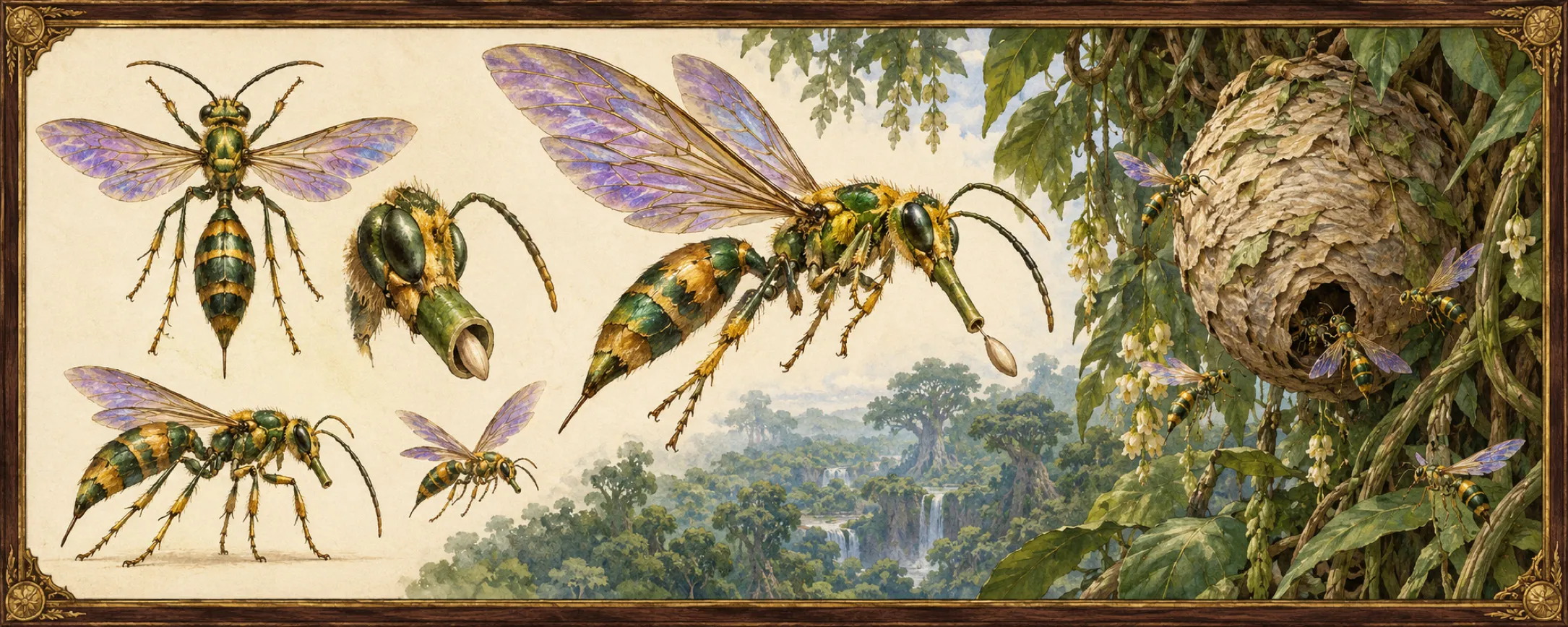Seedwasps, a bestiary plate