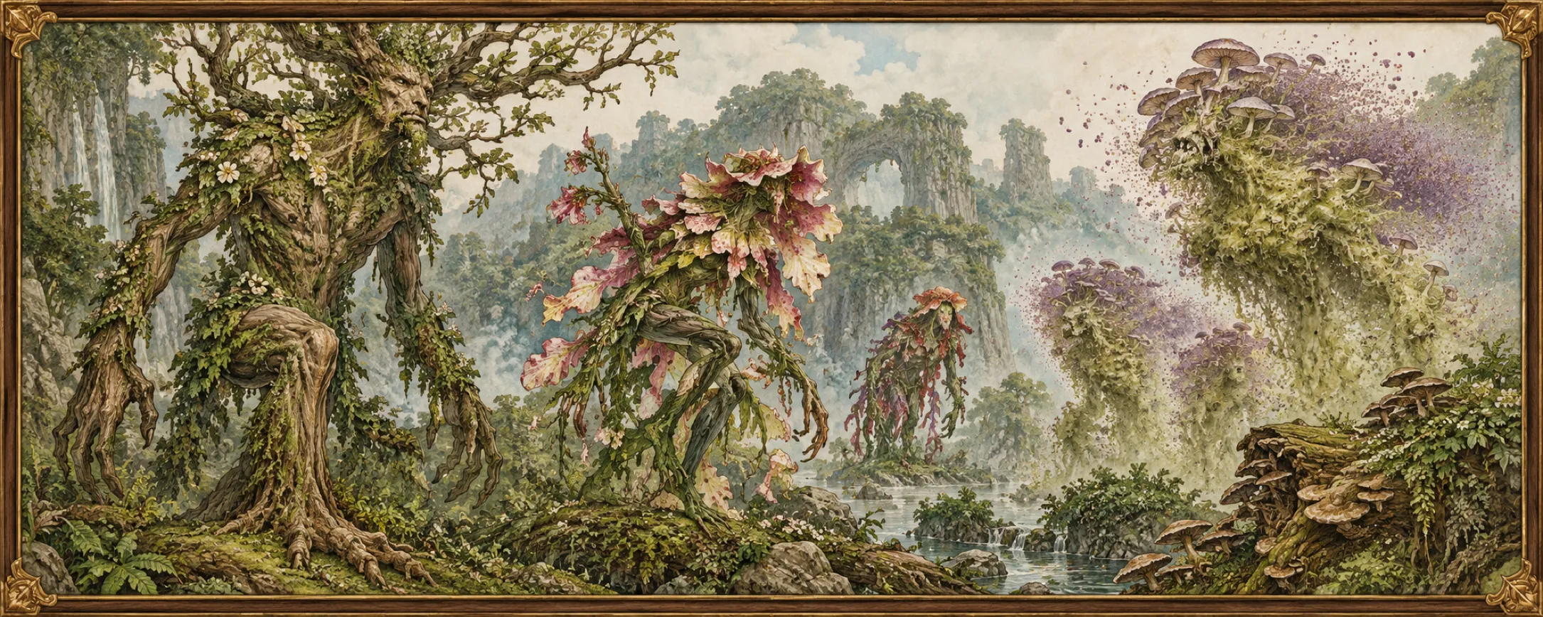 The Overgrown, a bestiary plate