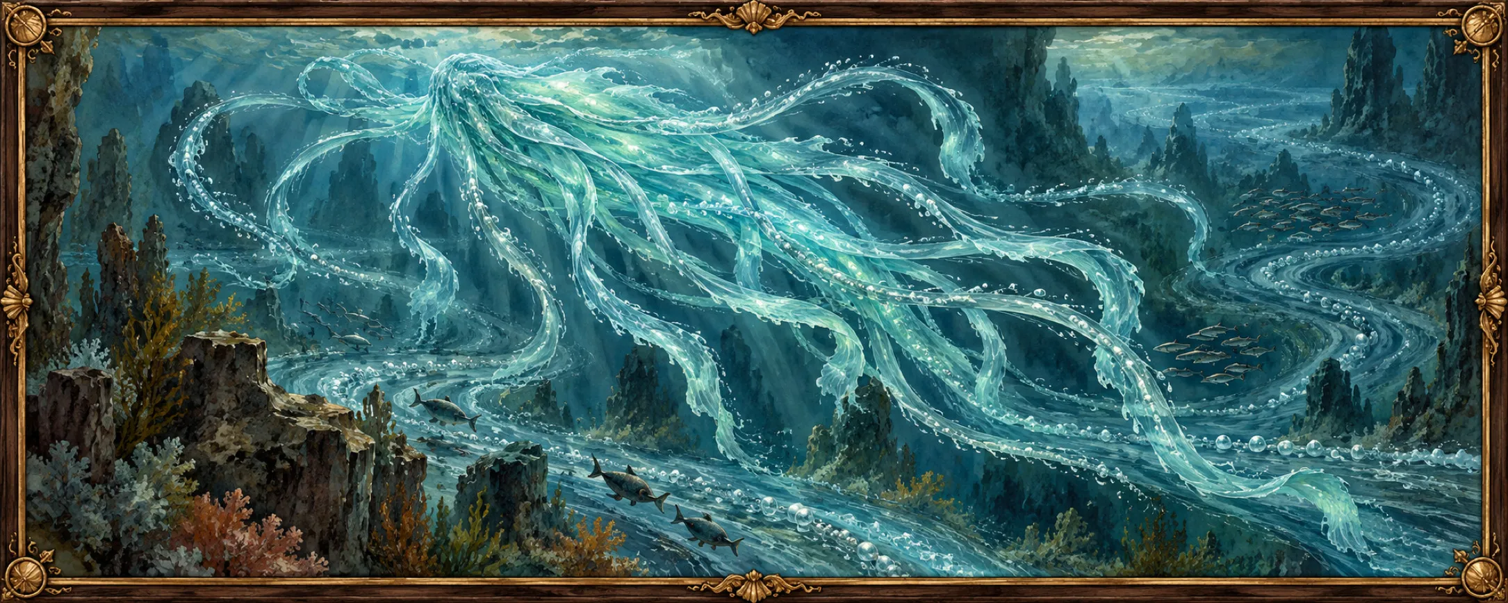 Wave-Weavers, a bestiary plate