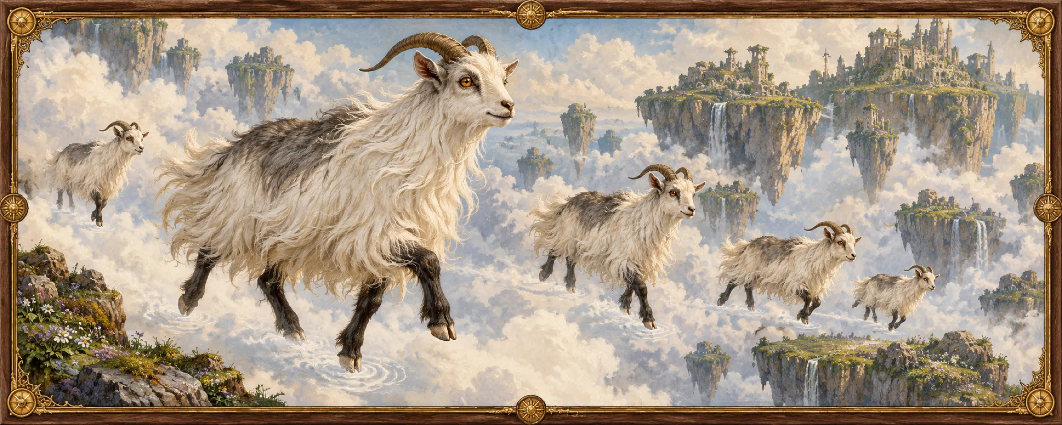 Air-Goats, a bestiary plate
