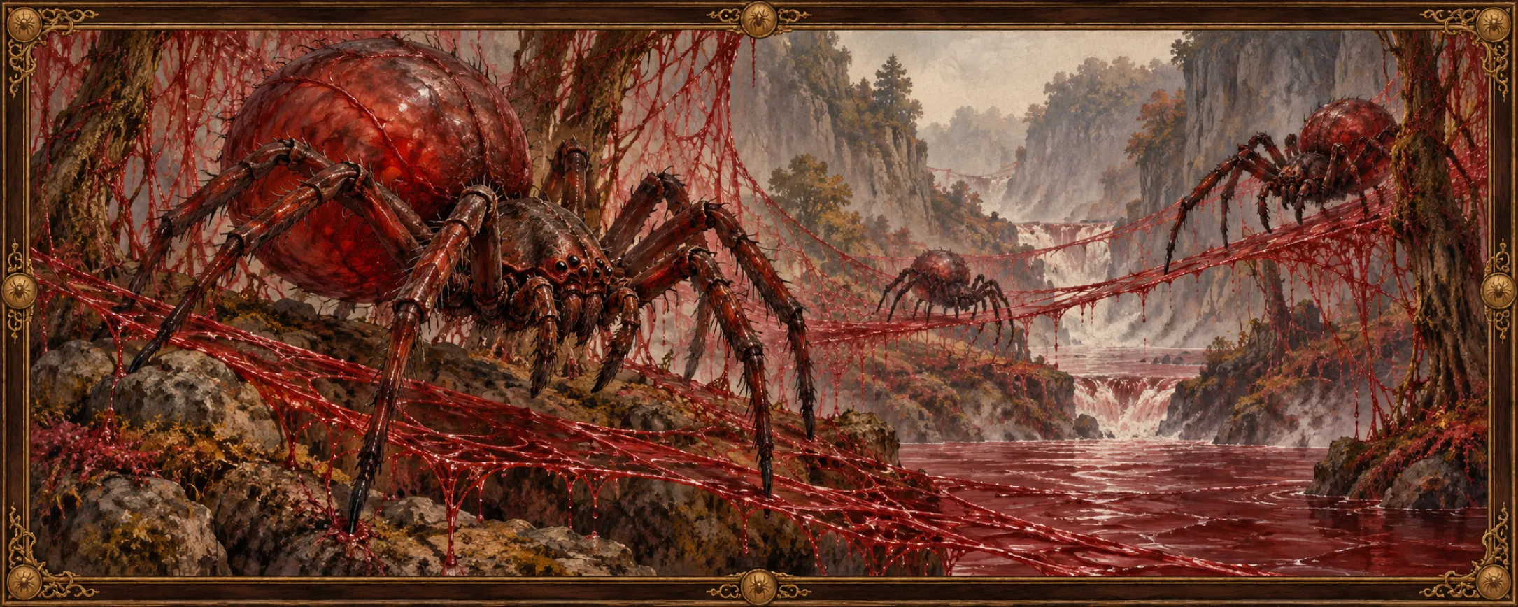 Blood-Spinners, a bestiary plate