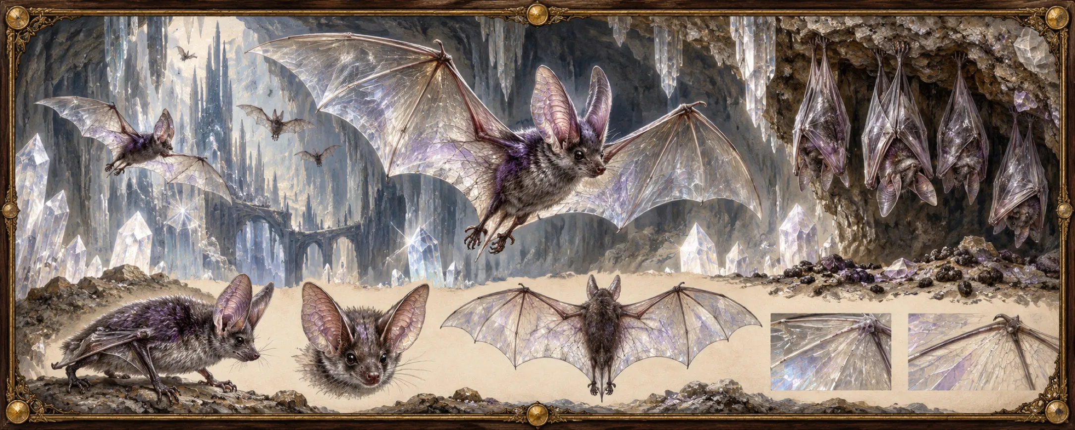 Chime-Bats, a bestiary plate