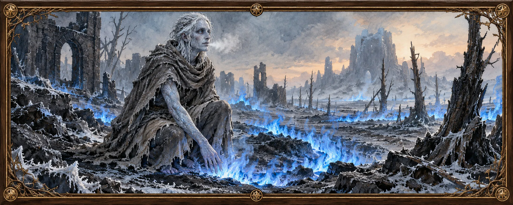 Frost-Burned, a bestiary plate