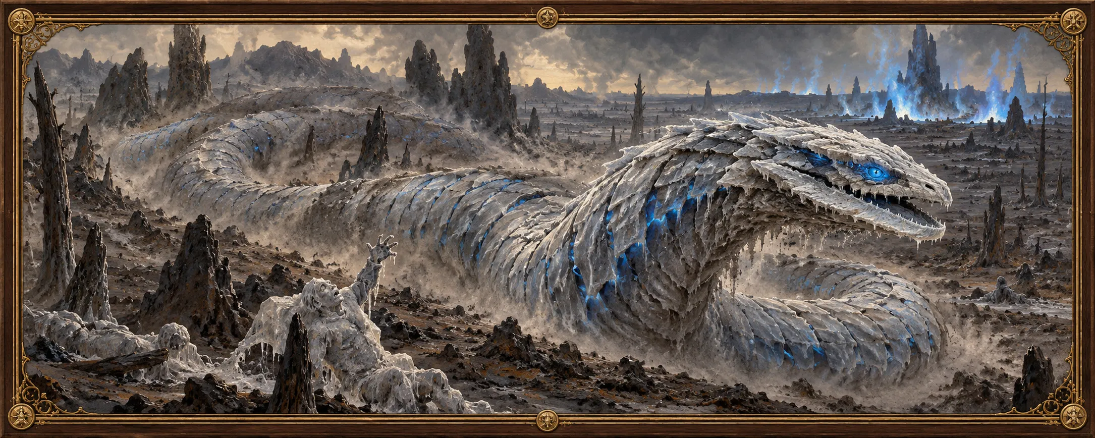 Frost-Wyrms, a bestiary plate
