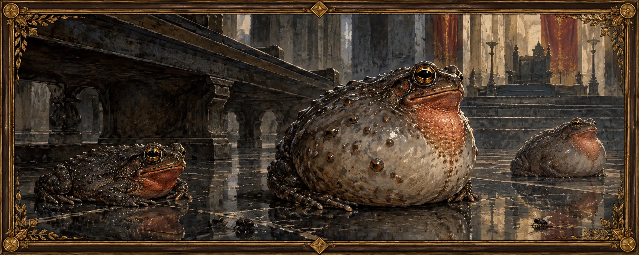 Liar Toads, a bestiary plate